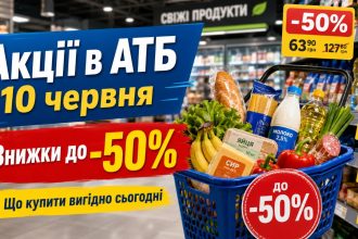 Товар дня та акції в АТБ 10 червня 2026: що можна купити зі знижкою до -50% лише сьогодні