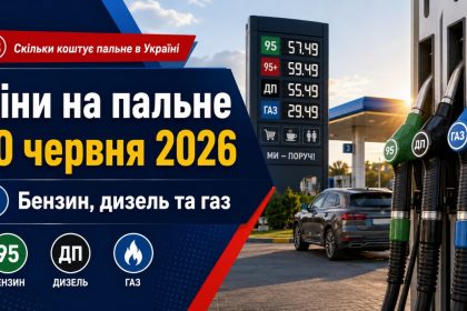 Ціни на пальне 10 червня 2026 в Україні: скільки коштують бензин, дизель та газ