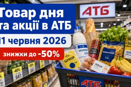 Товар дня та акції в АТБ 11 червня 2026: що можна купити зі знижкою до -50% лише сьогодні