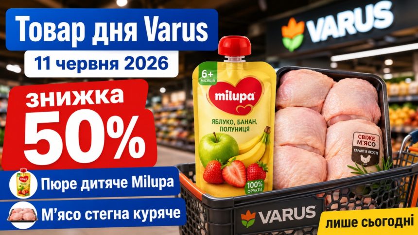 Товар дня Varus 11 червня 2026: що можна купити зі знижкою 50% лише сьогодні