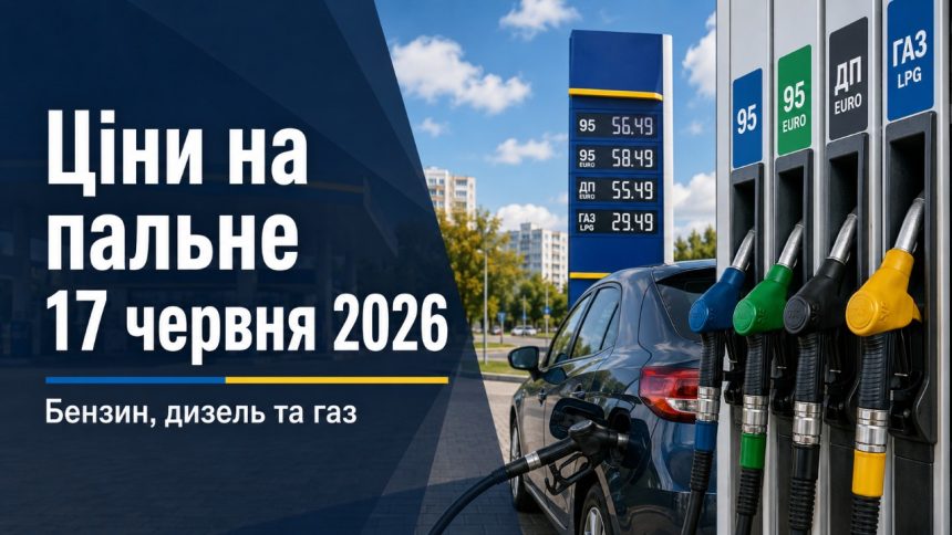 Ціни на пальне 17 червня 2026 в Україні: скільки коштують бензин, дизель та газ