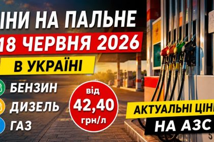 Ціни на пальне 18 червня 2026 в Україні: скільки коштують бензин, дизель та газ