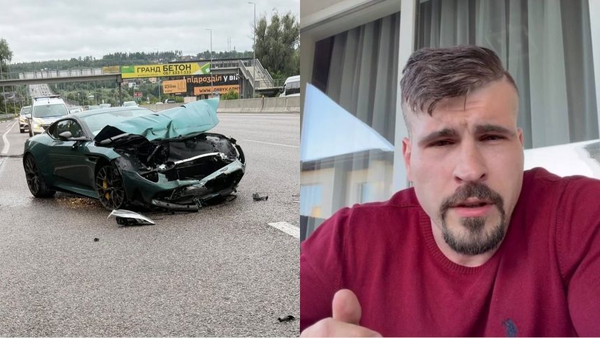 Блогер Данилець вийшов на зв’язок після ДТП: подробиці аварії на Aston Martin