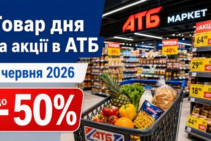 Товар дня та акції в АТБ 1 червня 2026: що можна купити зі знижкою до -50% лише сьогодні