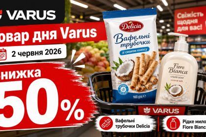 Товар дня Varus 2 червня 2026: що можна купити зі знижкою 50% лише сьогодні