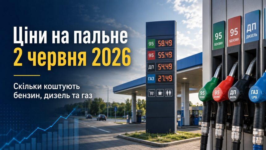 Ціни на пальне 2 червня 2026 в Україні: скільки коштують бензин, дизель та газ