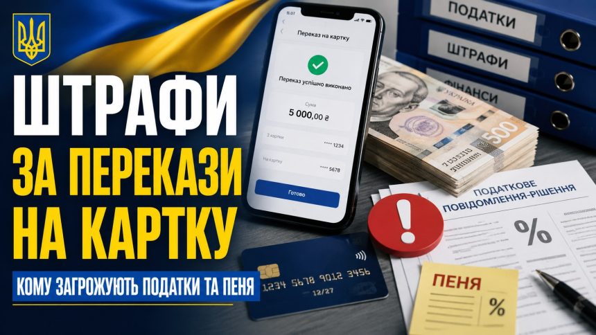 Штрафи за перекази на картку: кому в Україні загрожують податки та пеня