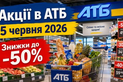 Товар дня та акції в АТБ 5 червня 2026: що можна купити зі знижкою до -50% лише сьогодні