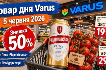 Товар дня Varus 5 червня 2026: що можна купити зі знижкою 50% лише сьогодні