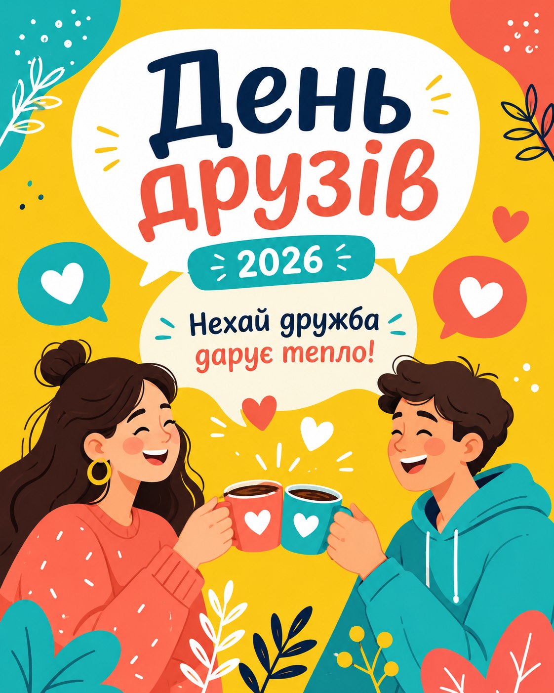 Міжнародний день друзів 2026: листівки, побажання, картинки та SMS українською