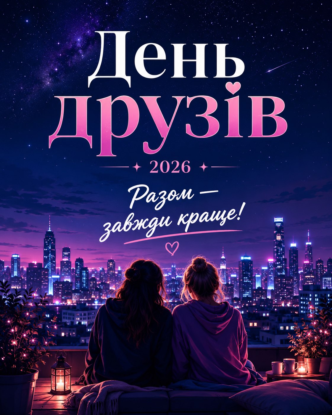 Міжнародний день друзів 2026: листівки, побажання, картинки та SMS українською